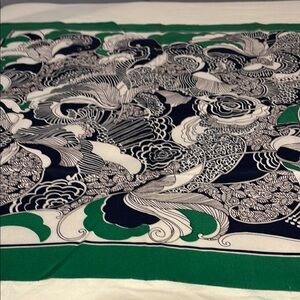 Artistic Green and Black Scarf